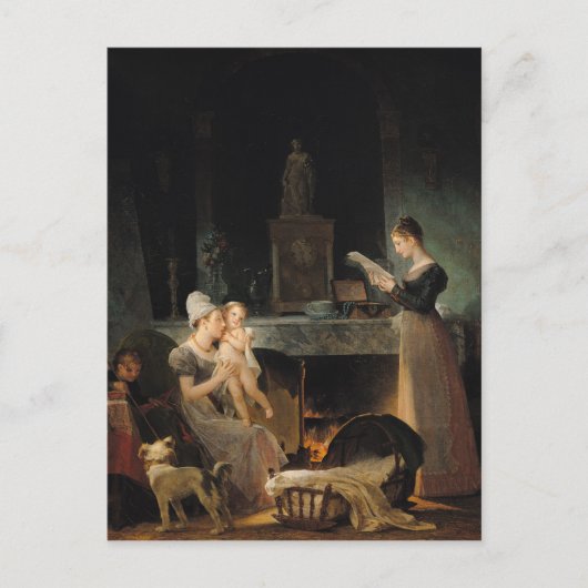 Lesen des Schreibens Postkarte (Vorderseite)