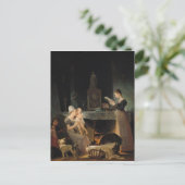 Lesen des Schreibens Postkarte (Stehend Vorderseite)