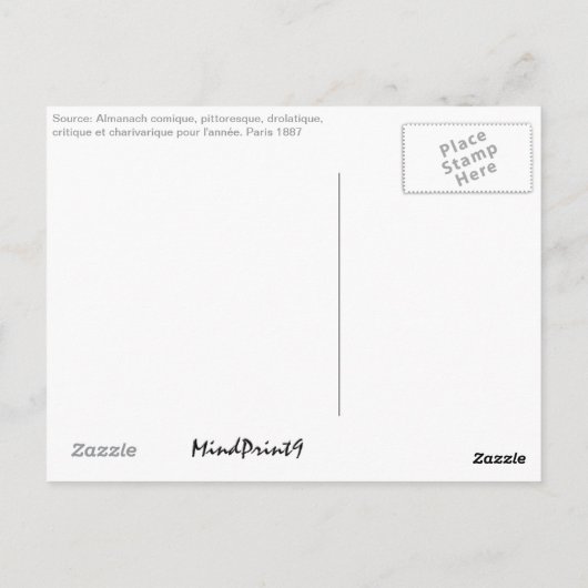 Lesen einer Postkarte (Rückseite)