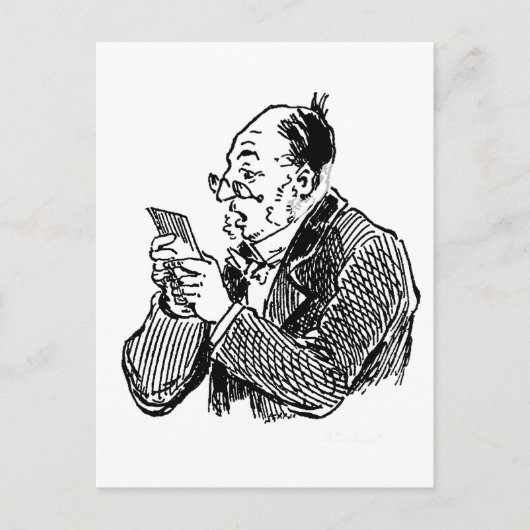 Lesen einer Postkarte (Vorderseite)