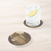 Lesen eines Buches Getränkeuntersetzer (Seite)