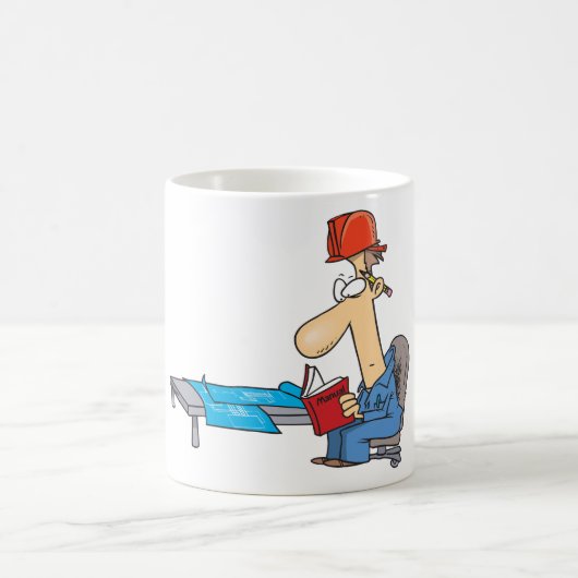 Lesen eines Handbuchs Kaffeetasse (Mittel)