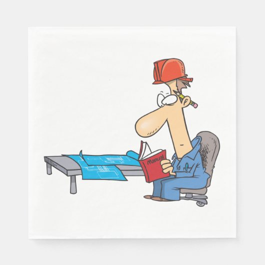 Lesen eines Handbuchs Serviette (Vorderseite)