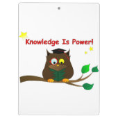 Lesen eines klugen Owl Klemmbrett (Rückseite)