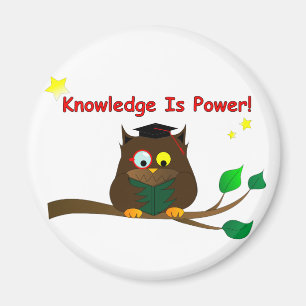 Lesen eines klugen Owl Magnet