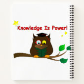 Lesen eines klugen Owl Notizblock (Rückseite)