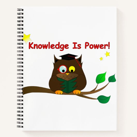 Lesen eines klugen Owl Notizblock (Vorderseite)