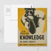 Lesen fördern Druck Postkarte (Vorne/Hinten)