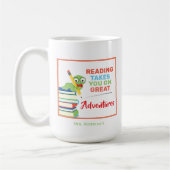 Lesen führt Sie zum großen Abenteuerbuch Kaffeetasse (Links)