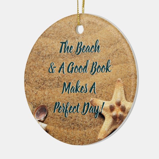 Lesen im Bookworm der Beach Book Club Group Keramik Ornament (Links)