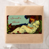 Lesen in einem Waldbuch Buchzeichen Teller (Insitu)