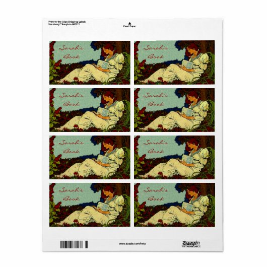 Lesen in einem Waldbuch Buchzeichen Teller (Vorne)