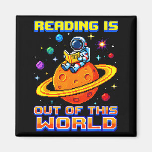 Lesen ist aus der Welt Astronaut lesen Magnet