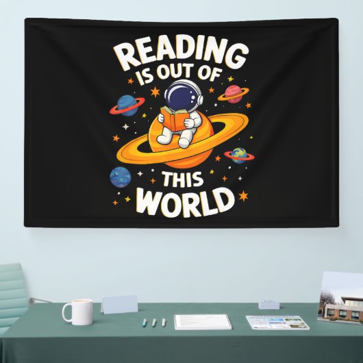 Lesen ist außerirdisch banner (Messe)