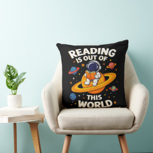 Lesen ist außerirdisch kissen