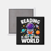 Lesen ist außerirdisch lustig buchlastig magnet (Vorderseite/Rückseite)