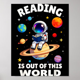 Lesen ist außerirdisch lustig für Kinder Poster
