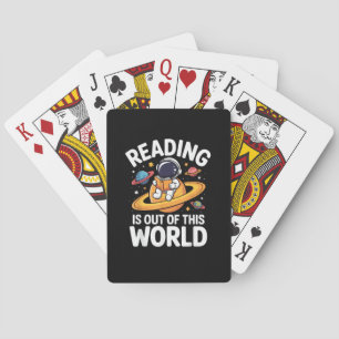 Lesen ist Außerirdisch Lustige Weltraum-Bücher Lie Spielkarten