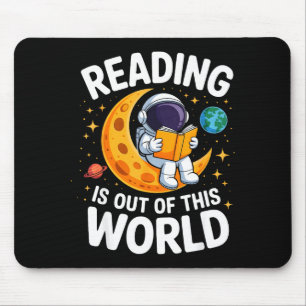 Lesen ist außerirdisch lustige Weltraum-Bücher Mousepad