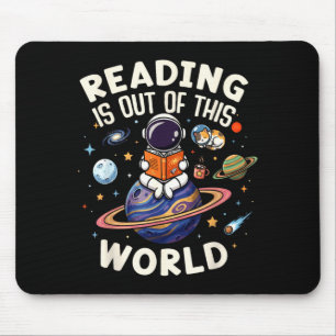 Lesen ist außerirdisch lustige Weltraum-Bücher Mousepad