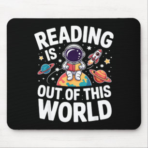 Lesen ist außerirdisch lustige Weltraum-BücherLese Mousepad