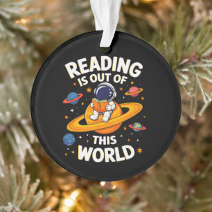 Lesen ist außerirdisch ornament