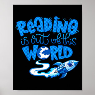 Lesen ist außerirdische Weltraum Bücher Liebhaber Poster