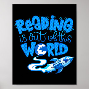 Lesen ist außerirdische Weltraum Bücher Liebhaber Poster