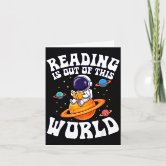 Lesen ist außerirdischer Astronaut lustige Bücher Karte