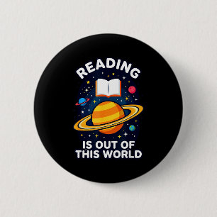 Lesen ist außerirdischer Weltraumastronaut Button
