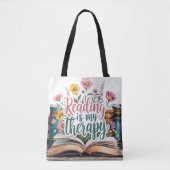 Lesen ist das Buch "Meine Therapy Wildblume" Tasche (Vorderseite)