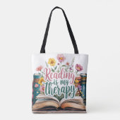 Lesen ist das Buch "Meine Therapy Wildblume" Tasche (Rückseite)