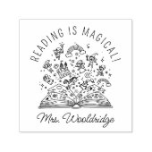 Lesen ist die Fantasie des Magischen Lehrers in de Permastempel (Design)