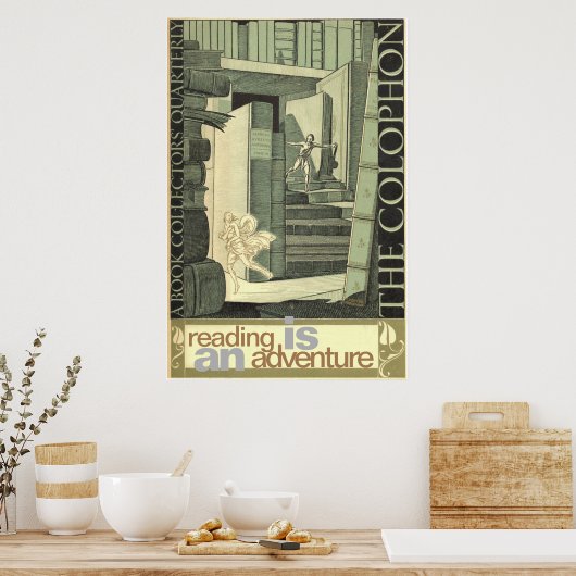 Lesen ist ein Abenteuer Poster (Küche)