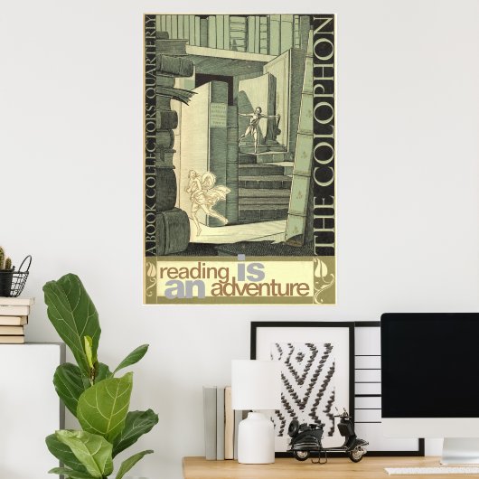 Lesen ist ein Abenteuer Poster (Heimbüro)