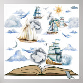 Lesen ist ein Ticket für Abenteuer Poster (Vorne)