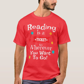 Lesen ist ein Ticket wohin auch immer Lustiges Buc T-Shirt