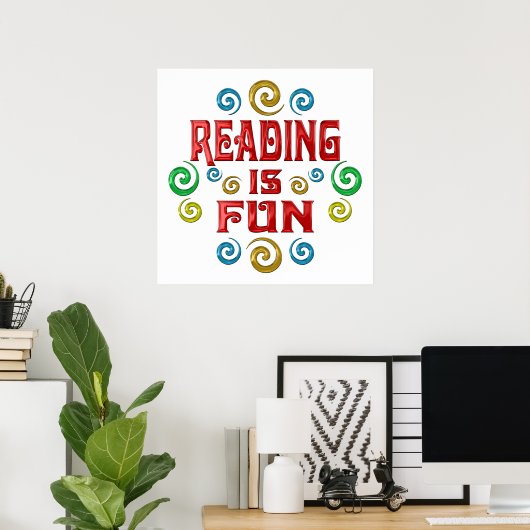 Lesen ist FUN Poster (Heimbüro)