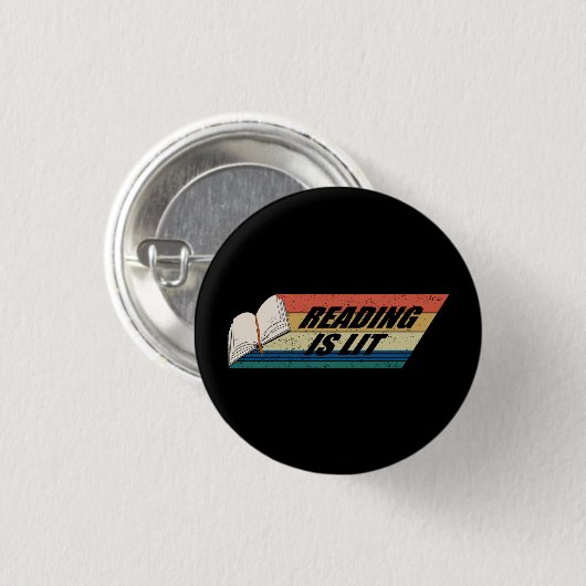 Lesen ist leer - Bücher Vintag lesen Button (Vorne & Hinten)
