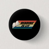 Lesen ist leer - Bücher Vintag lesen Button (Vorderseite)