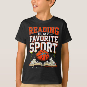 Lesen ist Lieblingssport lustiger Basketball-Tropf T-Shirt