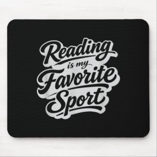 Lesen ist Lieblingssport lustiger Bibliothekar Büc Mousepad