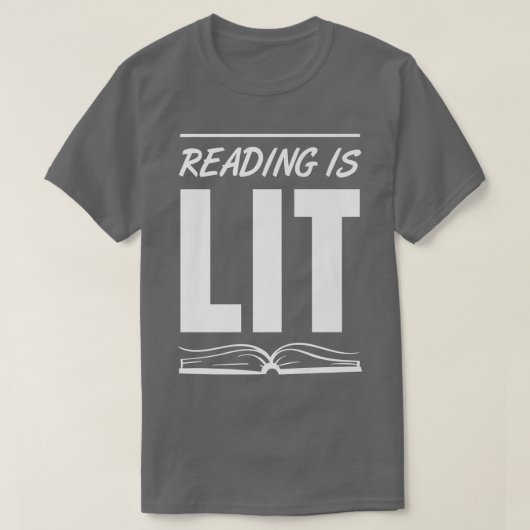 Lesen ist Lit - Buchvorlesende Lehrerin T-Shirt (Design vorne)