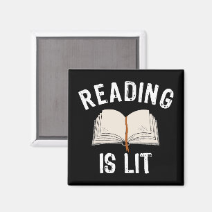 Lesen ist Lit - Literatur lesen Bücher Vintage Magnet