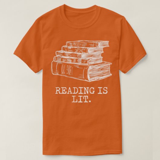 Lesen ist "Lit" mit Büchern Funny Meme T-Shirt (Design vorne)