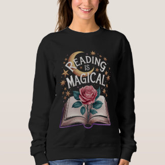 Lesen ist magisch Bücherliebhaber Bücherwurm Bibli Sweatshirt