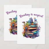 Lesen ist magisch mitteilungskarte (Vorne/Hinten)