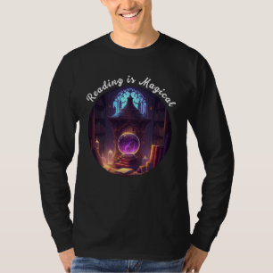 Lesen ist Magische Bibliothek Buchwurm Lehrer Waag T-Shirt