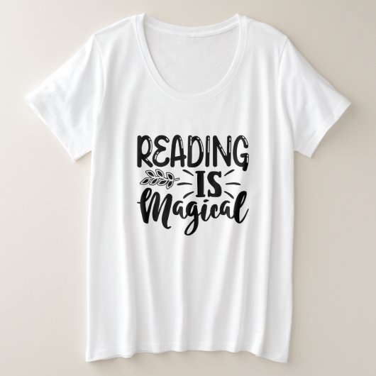 Lesen ist magischer Inspirierend T - Shirt (Design vorne)