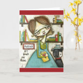 Lesen ist mein Ding - leere Note Card Karte (Gelbe Blume)